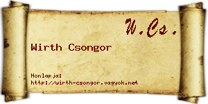 Wirth Csongor névjegykártya