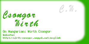 csongor wirth business card